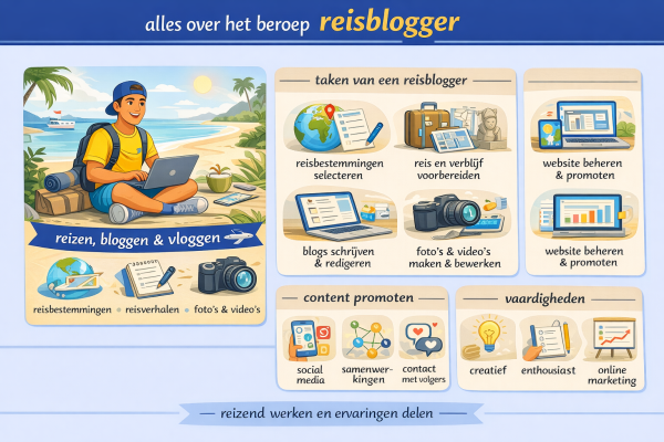Alles over het beroep reisblogger Wat doet een reisblogger